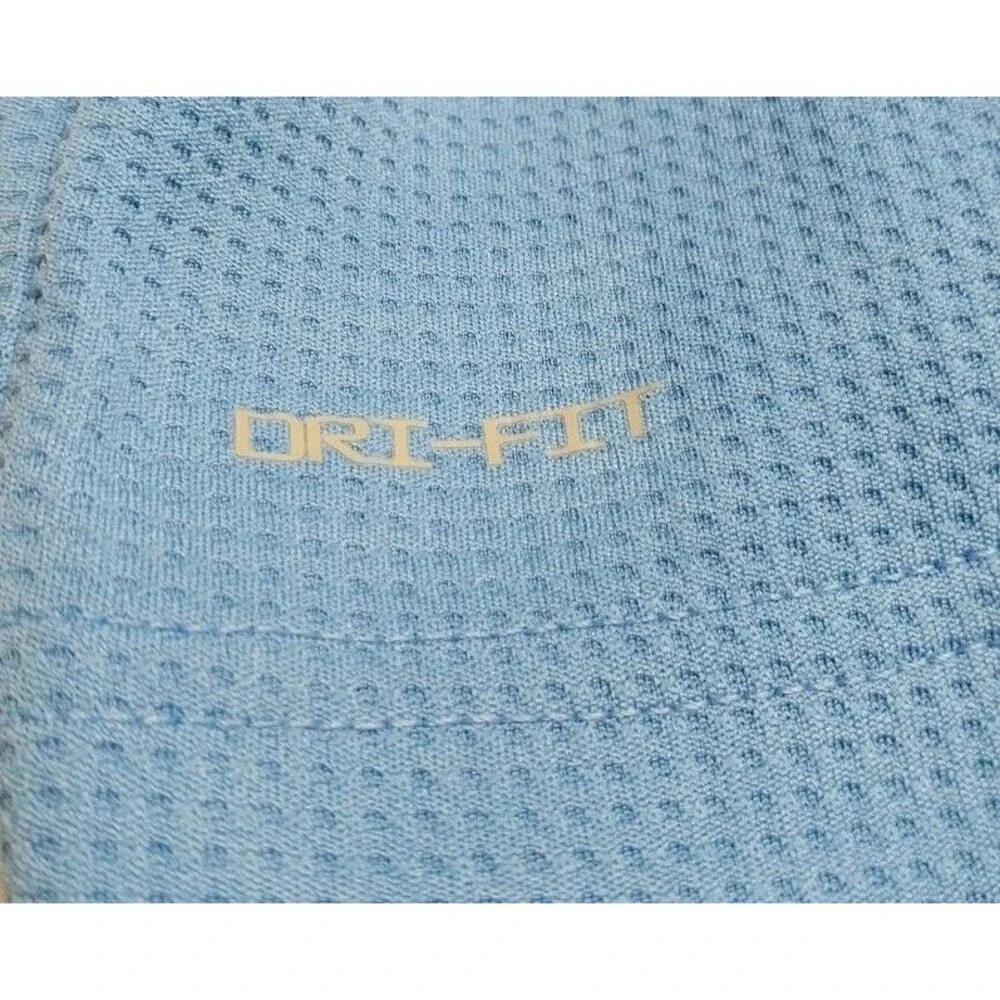 Nike Dri-FIT Boys Long Sleeve Tee Size 4T Blue Waffle Spellout Swoosh NWT